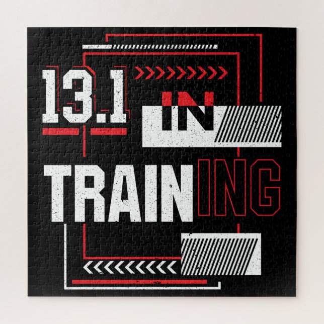 Half Marathon 13.1 in Training Abstract Runner Jigsaw Puzzle (Vertical)