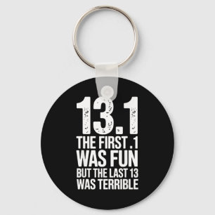 Half Marathon Art For Men Women 13.1 Half Marathon Key Ring