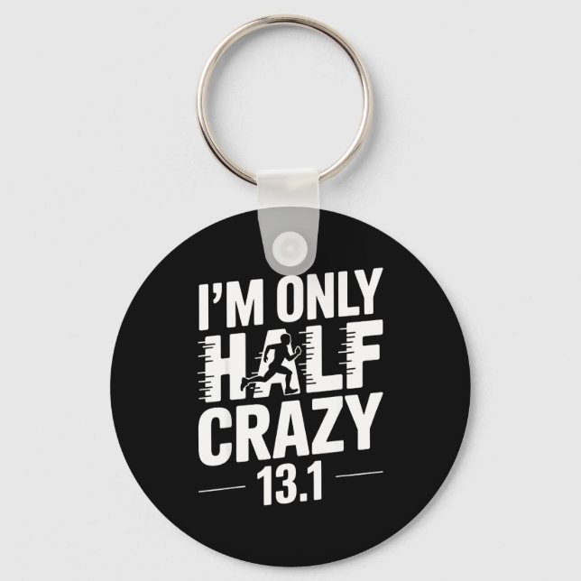 Half Marathon Art For Men Women 13.1 Half Marathon Key Ring (Front)