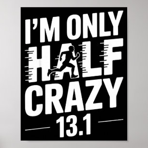 Half Marathon Art For Men Women 13.1 Half Marathon Poster