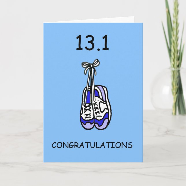 Half Marathon Congratulations for Him Card (Front)