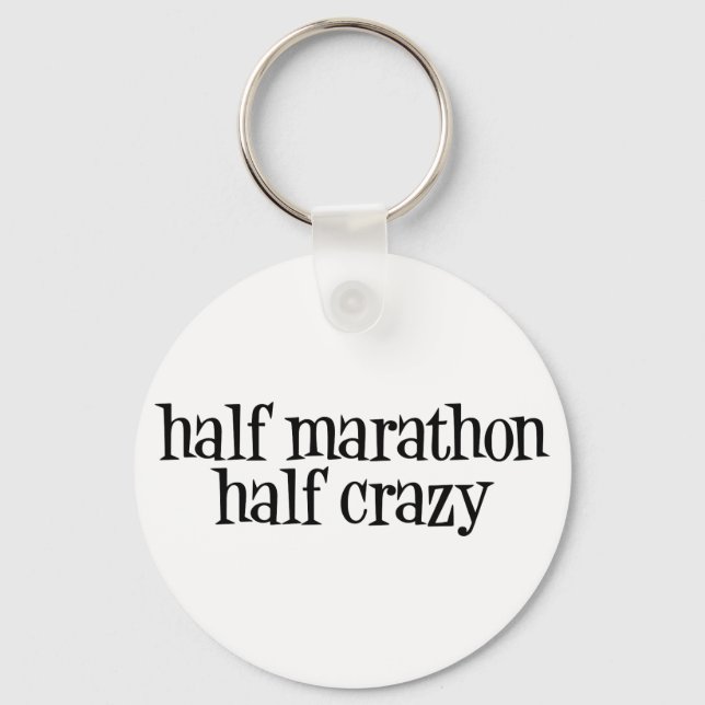 half marathon, half crazy keychain (Front)