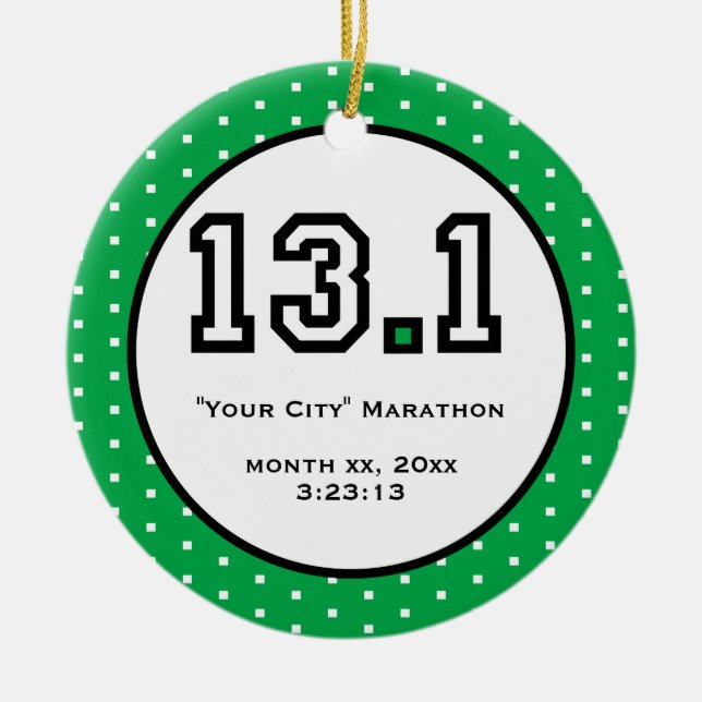 Half Marathon Ornament (Front)