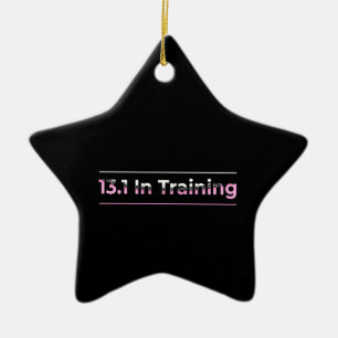 Half Marathon Runner - 13.1 in Training Ceramic Tree Decoration