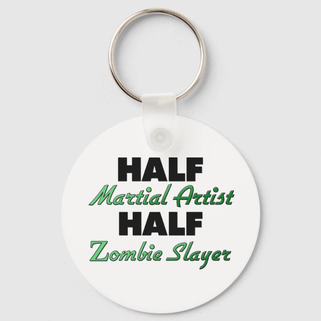 Half Martial Artist Half Zombie Slayer Key Ring (Front)