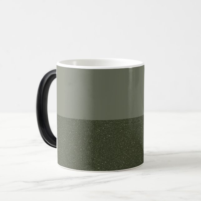Half Matte, Half Noise Moss Green Mug – Customise (Front Left)