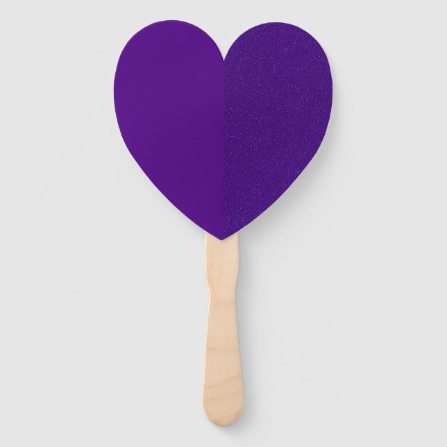 Half-Matte, Half-Noise Purple Heart Fan (Custom) (Front)