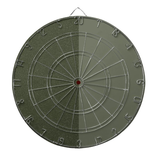 Half-Matte Half-Textured Moss Green Dartboard (Front)
