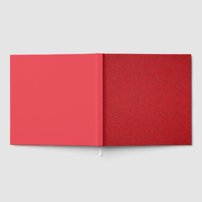Half Matte & Noise Red Guest Book – Customisable (Full)
