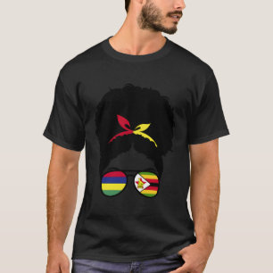 Half Mauritian Half Zimbabwean Afro Mauritius Zimb T-Shirt