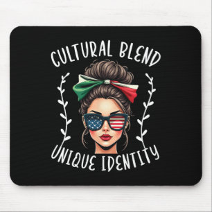 Half Mexican Half American Usa Flag Mexican Americ Mouse Mat