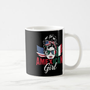 Half Mexican Half American Usa Flag Mexico America Coffee Mug