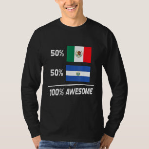 Half Mexican Half Salvadorian Pride Mexico El Salv T-Shirt