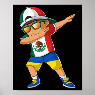 Half Mexican Half Ukrainian Boy Mexico Ukraine Fla Poster