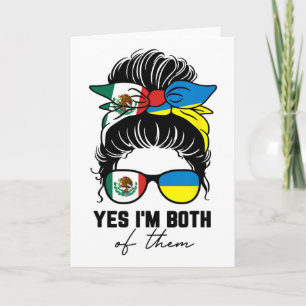 Half Mexican Half Ukrainian Girl Mexico Ukraine Fl Card