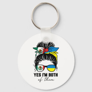 Half Mexican Half Ukrainian Girl Mexico Ukraine Fl Key Ring