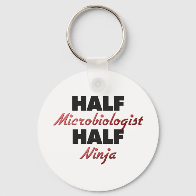 Half Microbiologist Half Ninja Key Ring (Front)