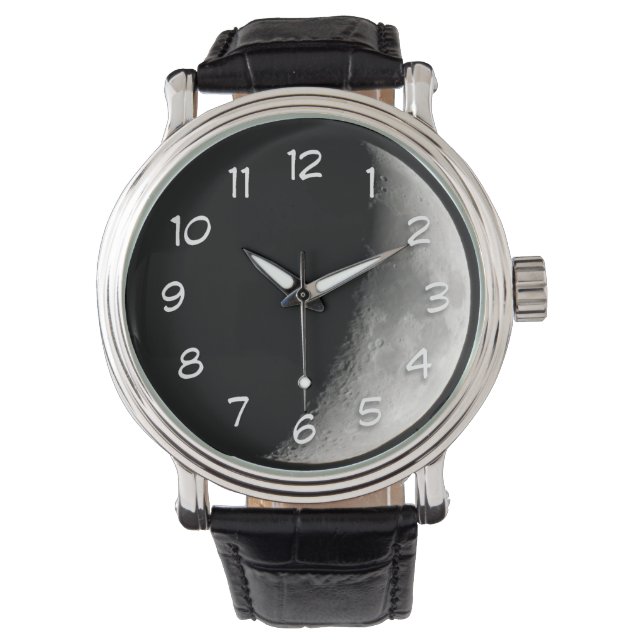 Half Moon at Night | Close Up Photography   Watch (Front)