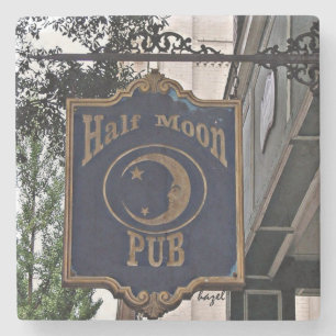 Half Moon, Athens Georgia Marble Stone Coaster. Coaster