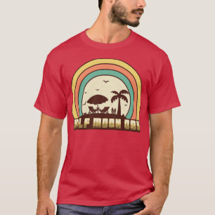 Half Moon Bay Beach Retro Sunset Style T-Shirt