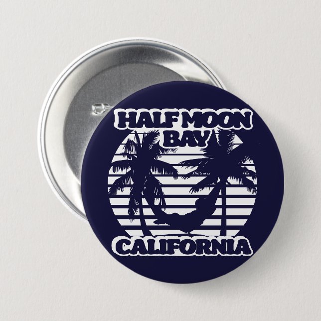 Half Moon Bay California 7.5 Cm Round Badge (Front & Back)