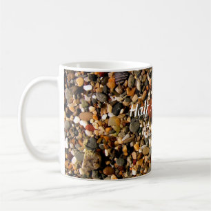 Half Moon Bay Colourful Beach Stones Coffee Mug