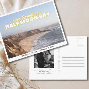Half Moon Bay Wedding Save the Date Postcard