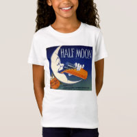 Half Moon Brand Oranges Crate Label