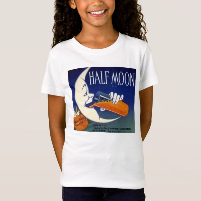 Half Moon Brand Oranges Crate Label T-Shirt (Front)