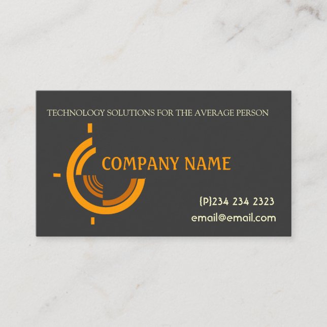 Half Moon Branding Hi-Tech Tri Company Promotional Business Card (Front)