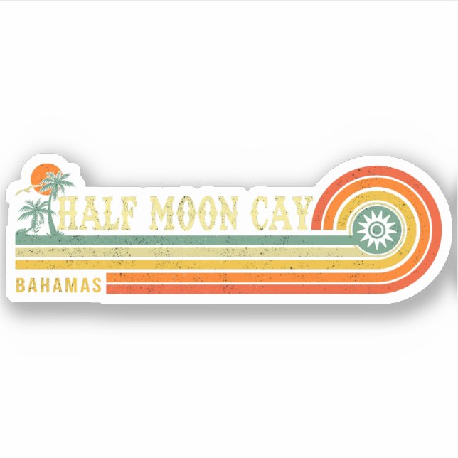 Half Moon Cay Bahamas Retro Vintage Vacation 60s (Front)