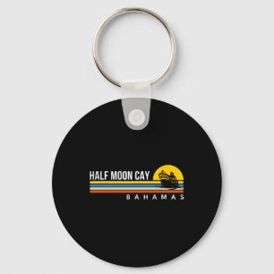Half Moon Cay Byhamas Vintage Retro Souvenirs Crui Key Ring