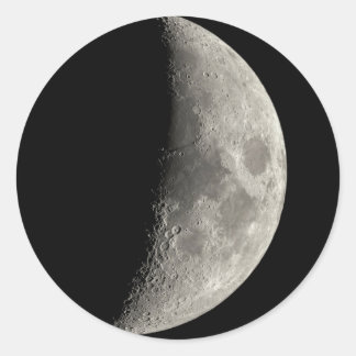 Half Moon Classic Round Sticker