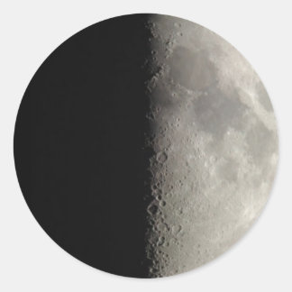 Half Moon Classic Round Sticker
