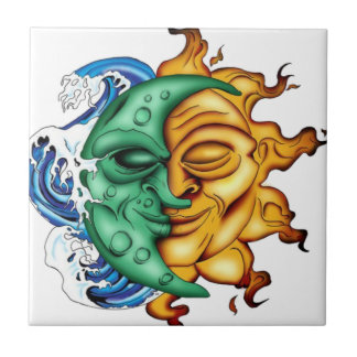 Half Moon Half Sun Tile