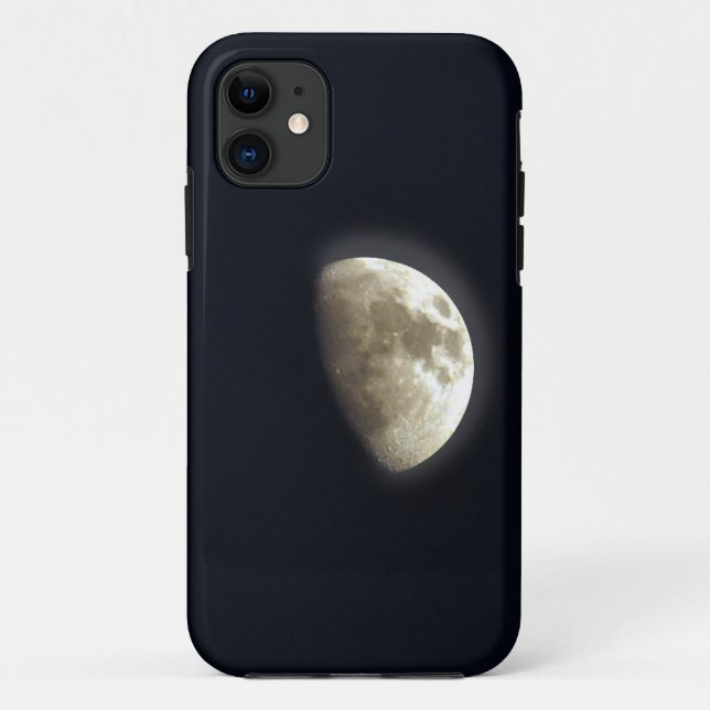 Half Moon Lunar Astronomy Photo Case-Mate iPhone Case (Back)
