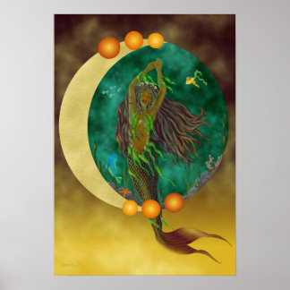Half-Moon Mermaid Print