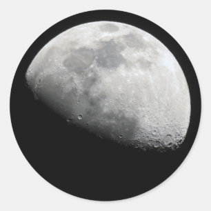 Half Moon Round Sticker