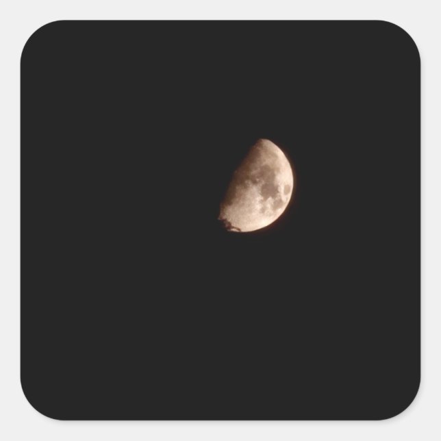 half-moon square sticker (Front)