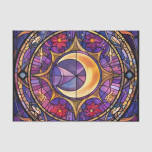 Half Moon Stained Glass Decoupage Paper