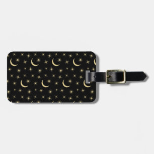 Half Moon Stars Universe Space Lover Astronomy Luggage Tag