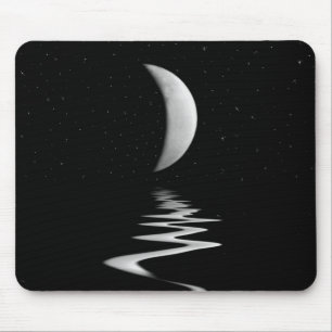 Half Moon Water Reflection Mouse Mat