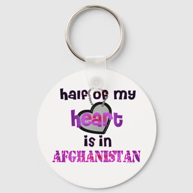 HALF MY HEART AFGHANISTAN KEY RING (Front)
