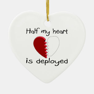Half My Heart Is Deployed Ceramic Tree Decoration