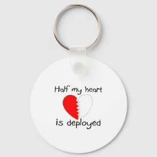 Half My Heart Is Deployed Key Ring