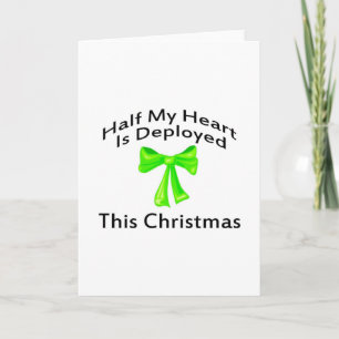 Half My Heart Is Deployed This Christmas Holiday Card