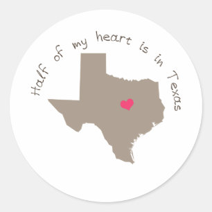 Half My Heart Is In Texas Sticker