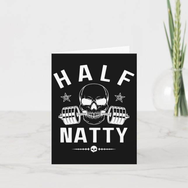 Half Natty Athletic Fitness Gym Bodybuilding Meme  Card (Front)