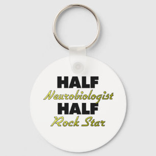 Half Neurobiologist Half Rock Star Key Ring
