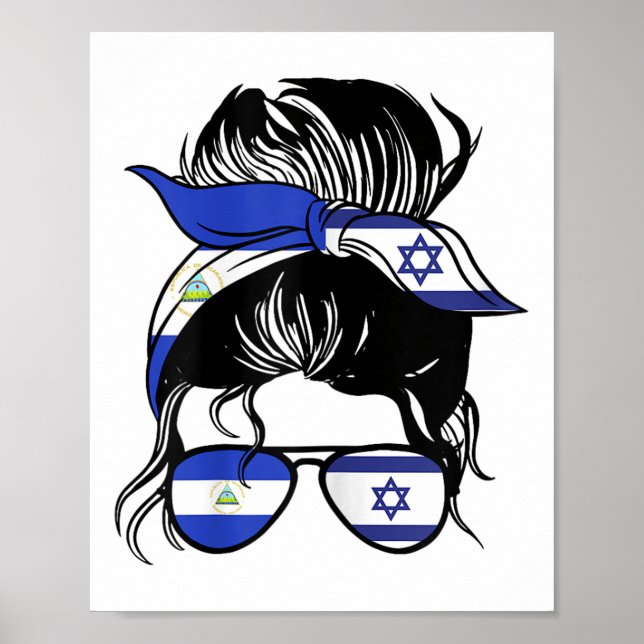 Half Nicaraguan Half Israeli Mix Nicaragua And Isr Poster (Front)